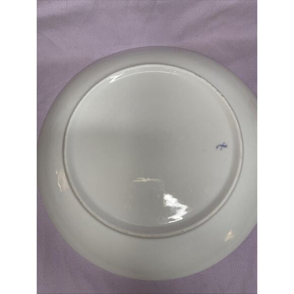 Beautiful Blue on White Stoneware Dinner Plate – VGC – LOVELY FLORAL DESIGN - Picture 3 of 4